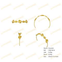 Jewelry set Filigree Bracelet White Wax Casting Resin 3D Printing Service   FNZ-06-B