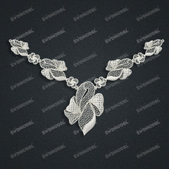 Jewelry set  Filigree Set   White Wax Casting Resin 3D Printing Service  FNZ-06
