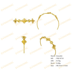 Jewelry set Filigree Bracelet White Wax Casting Resin 3D Printing Service   FNZ-07-B
