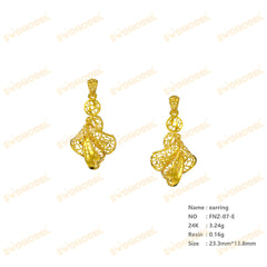 Jewelry set Filigree Earrings White Wax Casting Resin 3D Printing Service  FNZ-07-E