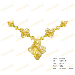 Jewelry set  Filigree Set   White Wax Casting Resin 3D Printing Service  FNZ-07