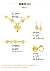 Jewelry set  Filigree Set   White Wax Casting Resin 3D Printing Service  FNZ-07