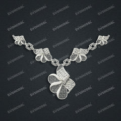 Jewelry set  Filigree Set   White Wax Casting Resin 3D Printing Service  FNZ-08