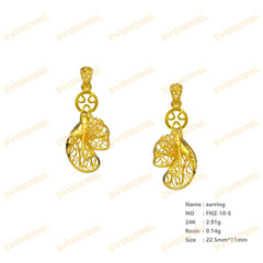 Jewelry set Filigree Earrings White Wax Casting Resin 3D Printing Service  FNZ-10-E