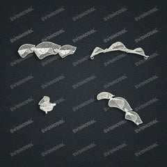 Jewelry set Filigree Bracelet White Wax Casting Resin 3D Printing Service   FST-01-B