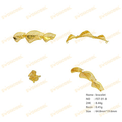 Jewelry set Filigree Bracelet White Wax Casting Resin 3D Printing Service   FST-01-B