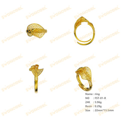 Jewelry set Filigree Ring White Wax Casting Resin 3D Printing Service  FST-01-R