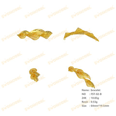 Jewelry set Filigree Bracelet White Wax Casting Resin 3D Printing Service   FST-02-B