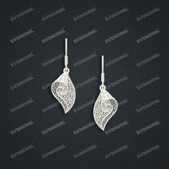 Jewelry set Filigree Earrings White Wax Casting Resin 3D Printing Service  FST-02-E