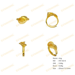 Jewelry set Filigree Ring White Wax Casting Resin 3D Printing Service  FST-02-R