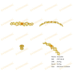 Jewelry set Filigree Bracelet White Wax Casting Resin 3D Printing Service   FST-04-B