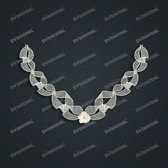 Jewelry set Filigree Necklace White Wax Casting Resin 3D Printing Service  FST-04-N