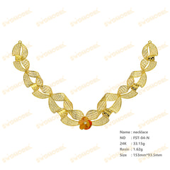 Jewelry set Filigree Necklace White Wax Casting Resin 3D Printing Service  FST-04-N