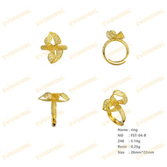 Jewelry set Filigree Ring White Wax Casting Resin 3D Printing Service  FST-04-R