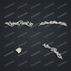 Jewelry set Filigree Bracelet White Wax Casting Resin 3D Printing Service   FST-05-B