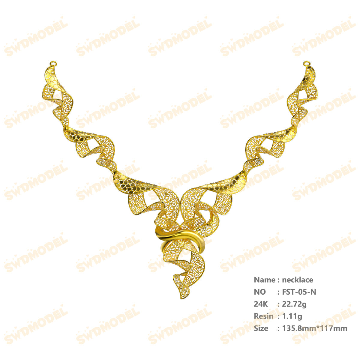 Jewelry set  Filigree Set   White Wax Casting Resin 3D Printing Service  FST-05