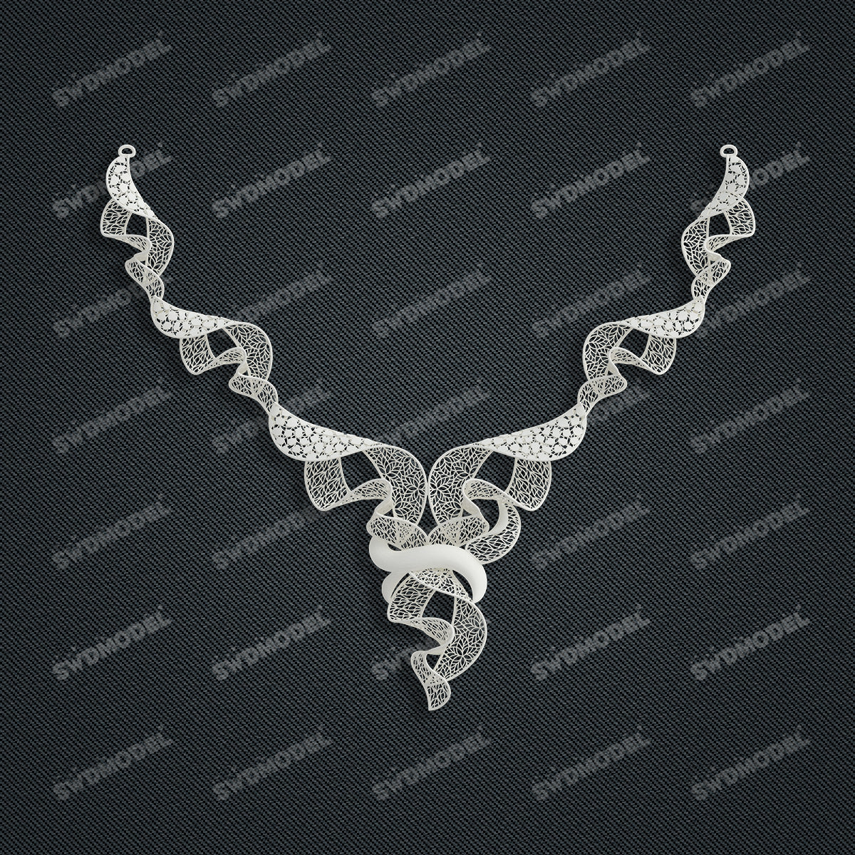 Jewelry set  Filigree Set   White Wax Casting Resin 3D Printing Service  FST-05