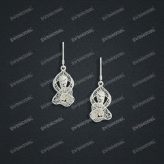Jewelry set Filigree Earrings White Wax Casting Resin 3D Printing Service  FST-06-E