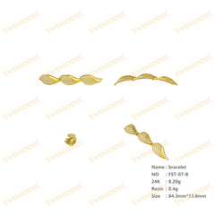 Jewelry set Filigree Bracelet White Wax Casting Resin 3D Printing Service   FST-07-B