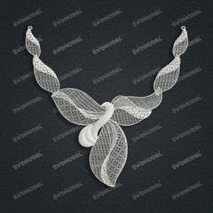 Jewelry set  Filigree Set   White Wax Casting Resin 3D Printing Service  FST-07