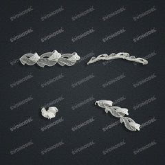 Jewelry set Filigree Bracelet White Wax Casting Resin 3D Printing Service   FST-08-B