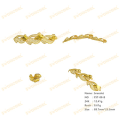 Jewelry set Filigree Bracelet White Wax Casting Resin 3D Printing Service   FST-08-B