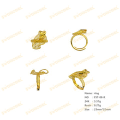 Jewelry set Filigree Ring White Wax Casting Resin 3D Printing Service  FST-08-R