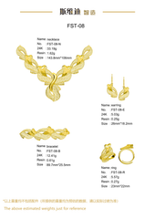 Jewelry set  Filigree Set   White Wax Casting Resin 3D Printing Service  FST-08