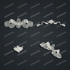 Jewelry set Filigree Bracelet White Wax Casting Resin 3D Printing Service   FST-09-B
