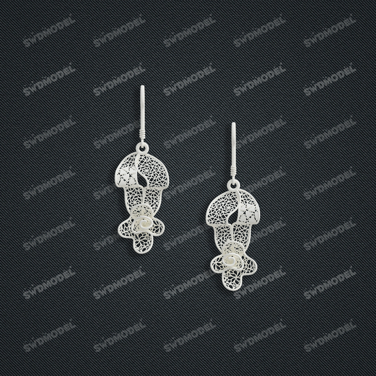 Jewelry set Filigree Bracelet White Wax Casting Resin 3D Printing Service   FST-09-E