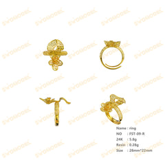 Jewelry set Filigree Ring White Wax Casting Resin 3D Printing Service  FST-09-R