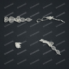 Jewelry set Filigree Bracelet White Wax Casting Resin 3D Printing Service   FST-10-B
