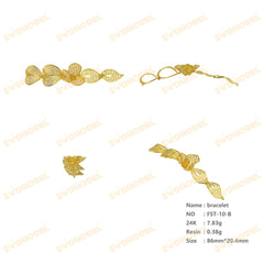 Jewelry set Filigree Bracelet White Wax Casting Resin 3D Printing Service   FST-10-B