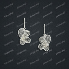Jewelry set Filigree Earrings White Wax Casting Resin 3D Printing Service   FST-10-E