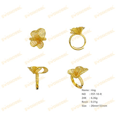 Jewelry set Filigree Ring White Wax Casting Resin 3D Printing Service  FST-10-R
