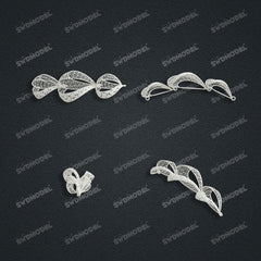 Jewelry set Filigree Bracelet White Wax Casting Resin 3D Printing Service   FST-11-B
