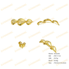 Jewelry set Filigree Bracelet White Wax Casting Resin 3D Printing Service   FST-11-B
