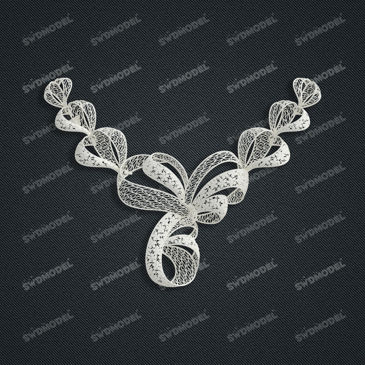 Jewelry set  Filigree Set   White Wax Casting Resin 3D Printing Service  FST-11