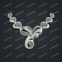 Jewelry set  Filigree Set   White Wax Casting Resin 3D Printing Service  FST-11