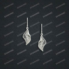 Jewelry set Filigree Earrings White Wax Casting Resin 3D Printing Service   FST-13-E