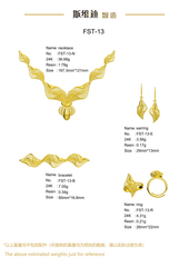 Jewelry set  Filigree Set   White Wax Casting Resin 3D Printing Service  FST-13