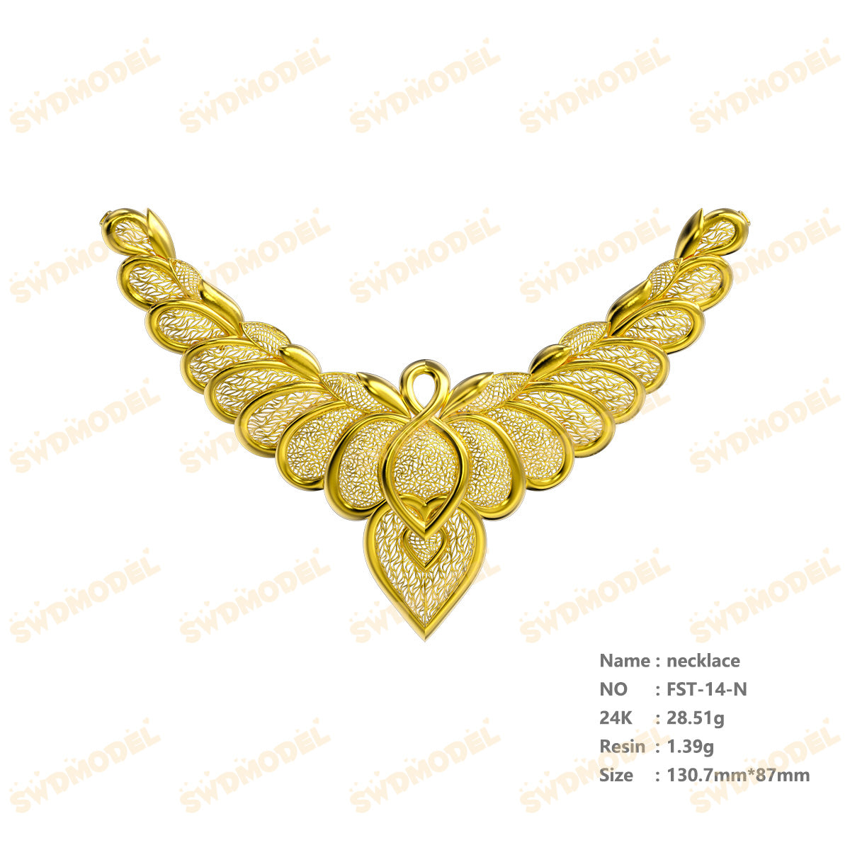 Jewelry set  Filigree Set   White Wax Casting Resin 3D Printing Service  FST-14
