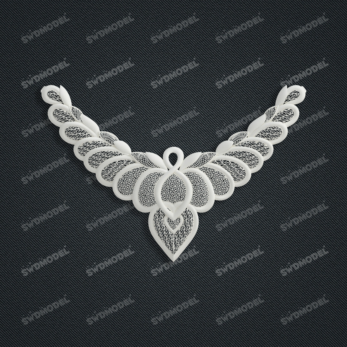 Jewelry set  Filigree Set   White Wax Casting Resin 3D Printing Service  FST-14