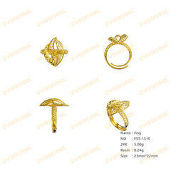 Jewelry set Filigree Ring White Wax Casting Resin 3D Printing Service  FST-15-R