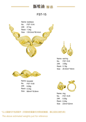 Jewelry set  Filigree Set   White Wax Casting Resin 3D Printing Service  FST-15