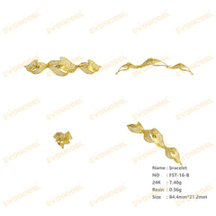 Jewelry set Filigree Bracelet White Wax Casting Resin 3D Printing Service   FST-16-B