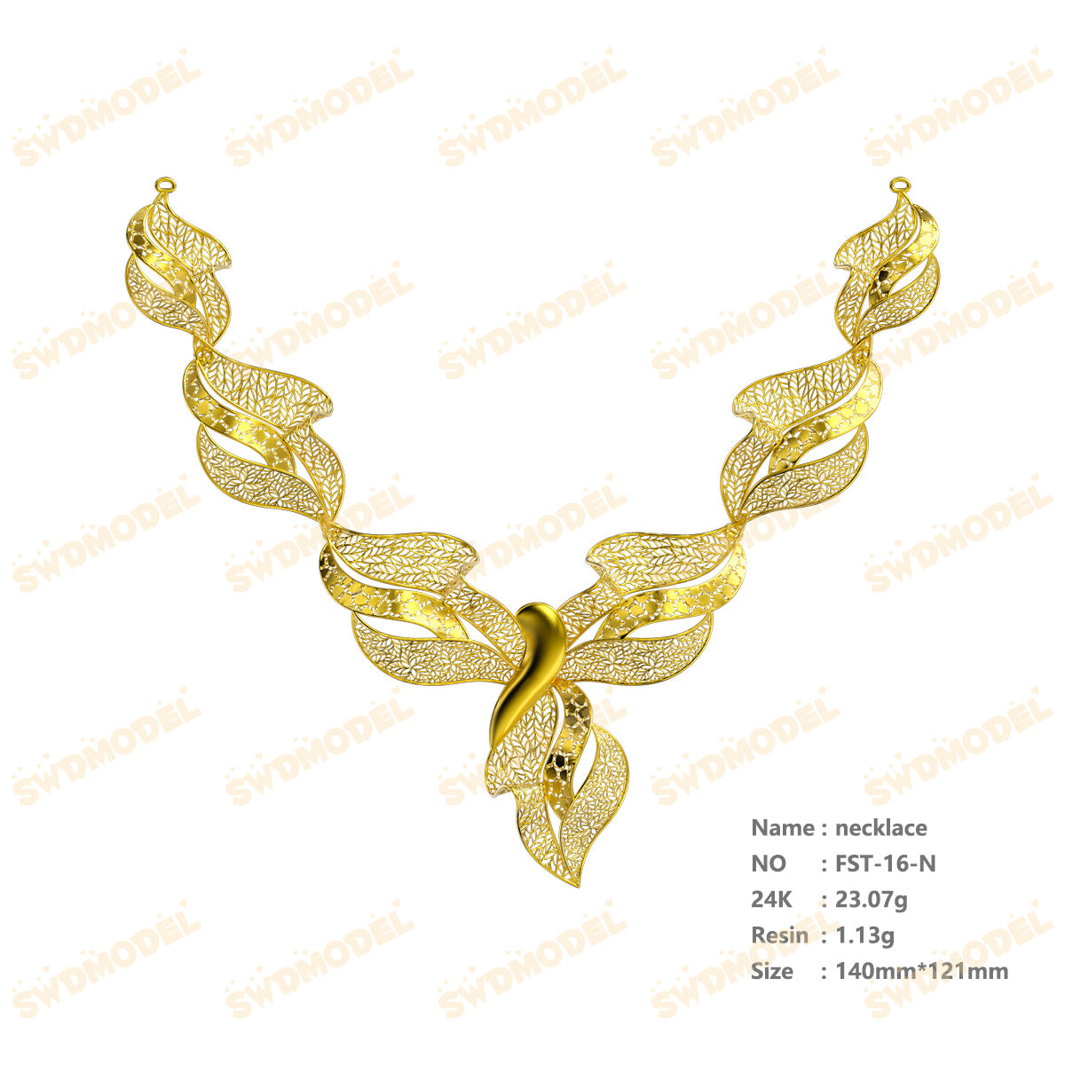 Jewelry set  Filigree Set   White Wax Casting Resin 3D Printing Service  FST-16