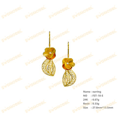 Jewelry set Filigree Earrings White Wax Casting Resin 3D Printing Service   FST-18-E