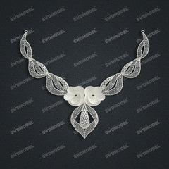 Jewelry set  Filigree Set   White Wax Casting Resin 3D Printing Service  FST-18