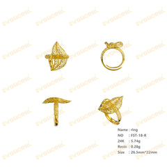 Jewelry set Filigree Ring White Wax Casting Resin 3D Printing Service  FST-18-R